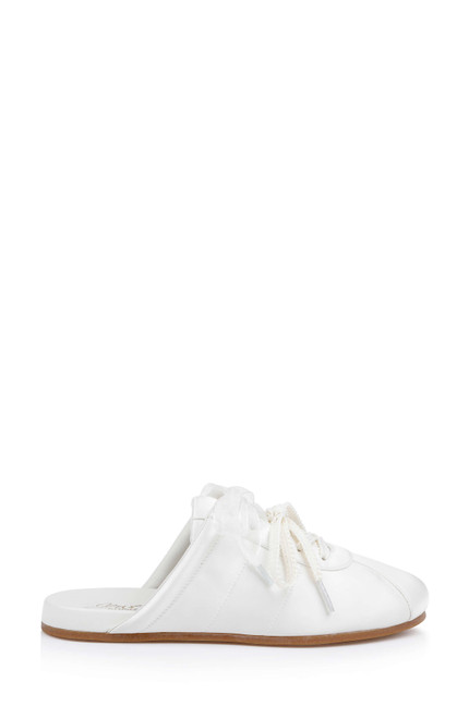 Ivory Satin | Priscila Mule Sneaker Side