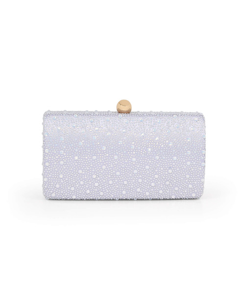Blue | Heather Opal Crystal Minaudiere Front