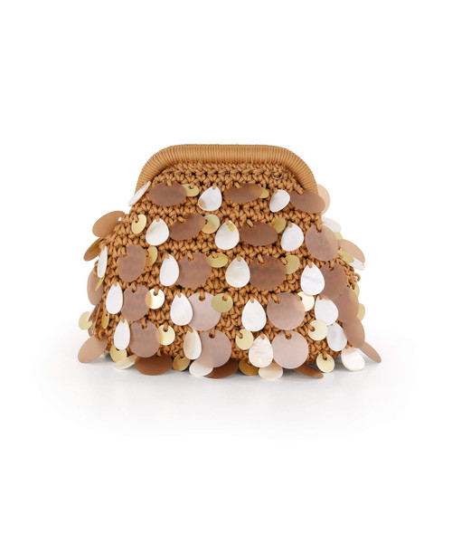 Gold | Marigold Crochet Pouch Clutch Front