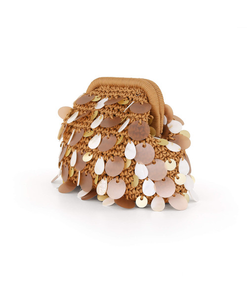 Gold | Marigold Crochet Pouch Clutch Side