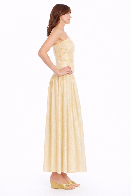 Buttercup | Natasha Floral Strapless Dropwaist Maxi Dress Side