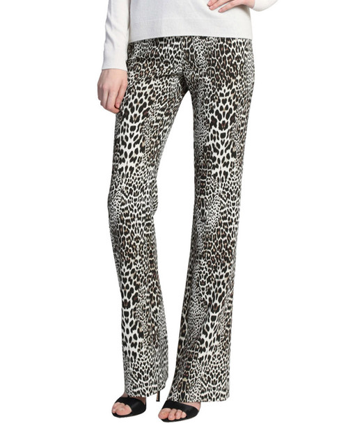 Black Multi | Leopard Boot Cut Pant