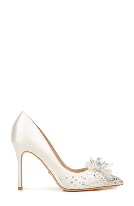 Halo Flower Embellished Pointed Toe Pump By Badgley Mischka