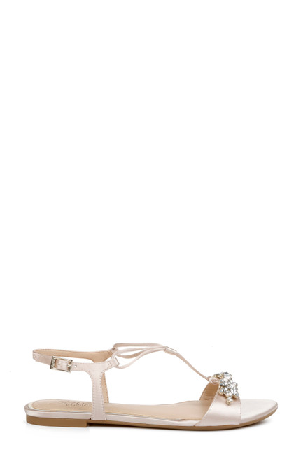 Paulina Crystal Adorned Flat Sandals By Badgley Mischka