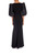 Black Black Odessa Fitted Gown With Balloon Sleeves Back