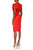 Bright Siam Scuba V Neck Day Dress Side