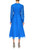 Capri Blue Georgette Pleated Dress Back