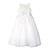 White 3D Flower Peplum Maxi Dress with bow sash in the back - Back