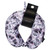 Silvery Floral Memory Foam Travel Neck Pillow Front