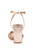 Rose Gold Christen Metallic Knotted Block Heel Sandal Heel Counter