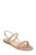 Rosegold Glitter Osmond Crystal Flat Sandal Front Side