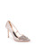 Latte Quintana Crystal Ornamented Pump Front