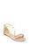 Champagne Tessy Satin Evening Sandal Front angle