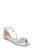 Silver Tessy Satin Evening Sandal front Angle
