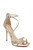 Gold Galen Platform Glitter Evening Shoe Side angle