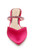 Bright Pink Jan Strappy Pointed Toe Stiletto Front