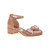 Rose Gold Girls' Glittery Low Block Heel Dress Shoes Front Side