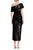 Black Sequin Off-The-Shoulder Cocktail Dress Front