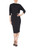 Black Boatneck Day Dress Front