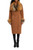 Cognac Pearl Reversible Faux Shearling Coat Front