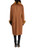 Cognac Pearl Reversible Faux Shearling Coat Back