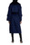 Navy Mix Badgley Mischka Paige Feather Textured Wool Coat Alt Side