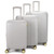 Silver Diamond Hard Expandable Spinner Luggage Set