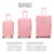 Pink Diamond Hard Expandable Spinner Luggage Set Dimensions