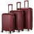 Burgundy Diamond Hard Expandable Spinner Luggage Set Front Side