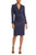 Navy Black Professional Cocktail Dress Front