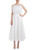 Light Ivory Feather Top Cocktail Dress Front