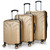 Gold Wonder 3 Piece Expandable Luggage Set Front