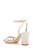 Ivory Koko Pearl & Rhinestone Block Heel Back Side