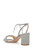 Platinum Kay Block Heel with Delicate Tie Back Side