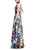 Blue Multi Tropical, Floral High-Neck Sleeveless Maxi Dress Side