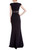 Black Embellished Waistline Gown Back