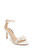 White Glitter Lassie Open-Toe Stiletto Heel Front Side