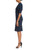 Navy Puff-Sleeve Day Dress Side