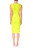 Lime Cut-Out Sleeveless Fitted Dress Back