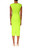 Lime Key Lime Ruffle Body Con Dress Back