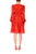 Red Orange Red and Orange Knee-Length Cocktail Dress Back