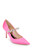 Hot Pink Theory Satin Mary Jane Stiletto Front Side