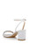 White Danni Low Block Heel Sandal