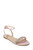 Pastel Pink Daria Pearl and Crystal Flat Sandals Front Side