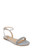 Silver Daria Pearl and Crystal Flat Sandals Front Side