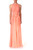Coral Pretty Grecian Gown Front