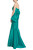Jade Green Mermaid Gown Side