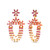 Floral Rhinestone Chain Earrings