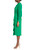 Palm Green Wrap-Look Ruffle Day Dress Side