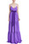 Violet Sash-Tie Tiered Gown  Front